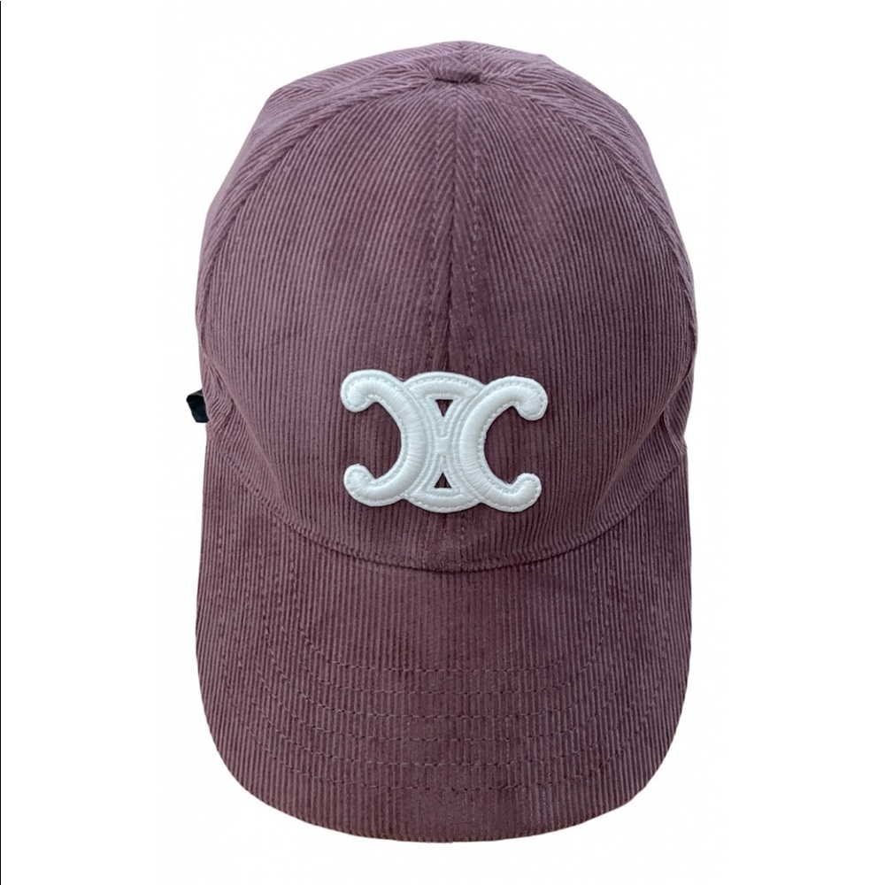 Celine triomphe baseball cap in corduroy-S